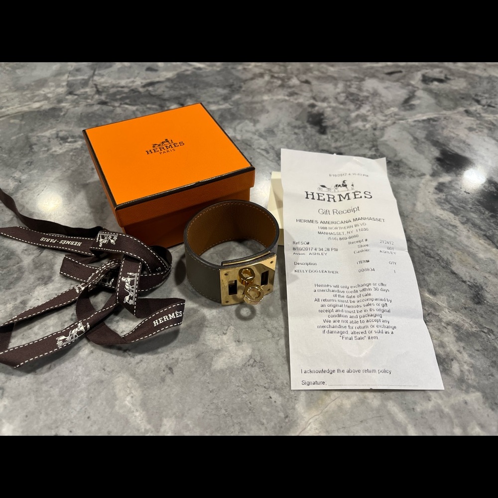 Hermes Kelly Dog Bracelet with Receipt